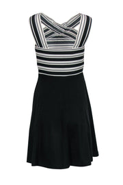Current Boutique-Maeve - Black & White Striped Bodice Dress Sz 4