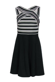 Current Boutique-Maeve - Black & White Striped Bodice Dress Sz 4