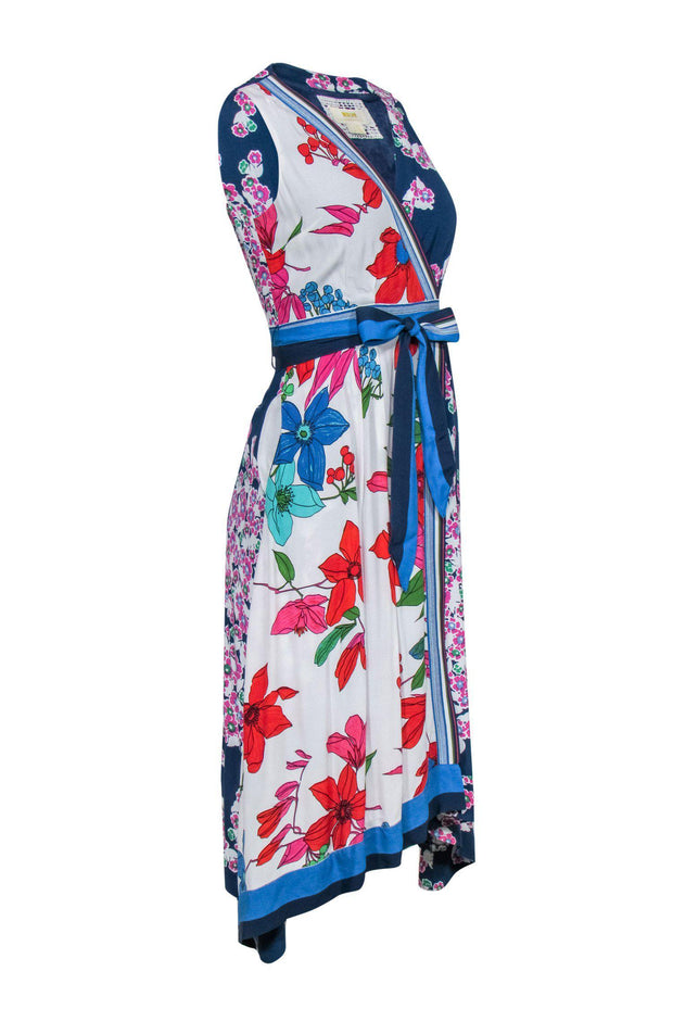 Current Boutique-Maeve - Floral Patchwork Faux Wrap Dress Sz 0