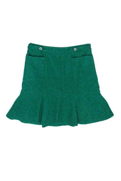 Current Boutique-Maeve - Green Wool Blend Flared Skirt Sz 6