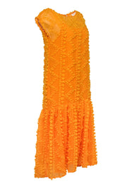 Current Boutique-Maeve - Marigold Orange Sleeveless Textured Dress w/ Flounce Hem Sz XS