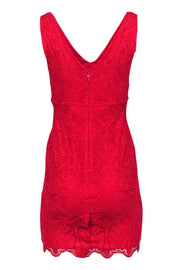 Current Boutique-Maeve - Red Lace Plunge Sheath Dress Sz 2