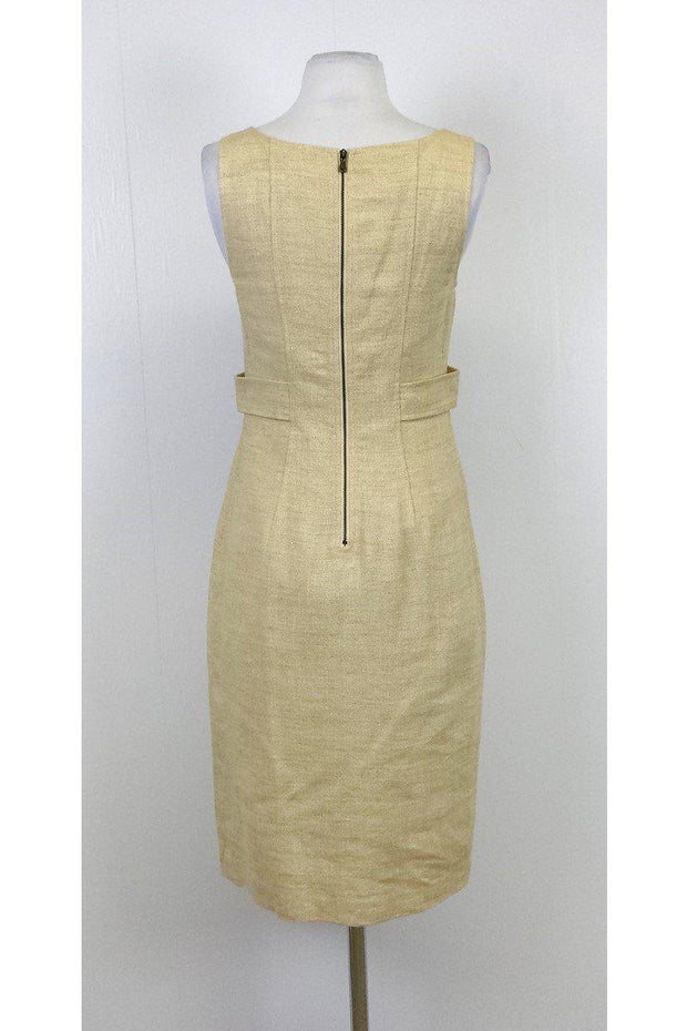 Current Boutique-Magaschoni - Beige Linen Sleeveless Dress Sz 4