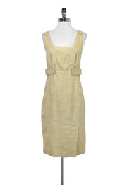 Current Boutique-Magaschoni - Beige Linen Sleeveless Dress Sz 4