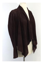 Current Boutique-Magaschoni - Brown Suede Perforated Jacket Sz S