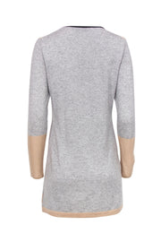 Current Boutique-Magaschoni - Grey & Tan Colorblocked Cashmere Sweater Dress Sz M