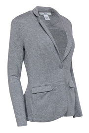 Current Boutique-Magaschoni - Heather Gray Jersey Single Button Blazer Sz S
