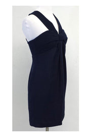 Current Boutique-Magaschoni - Navy Crisscross Back Silk Dress Sz 0