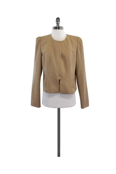 Current Boutique-Magaschoni - Tan Cotton Jacket Sz 12