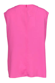 Current Boutique-Maison Common - Bubblegum Pink Textured Tank w/ Pleats Sz 14
