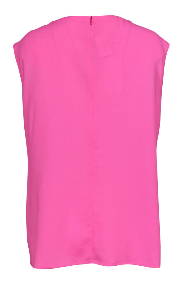 Current Boutique-Maison Common - Bubblegum Pink Textured Tank w/ Pleats Sz 14