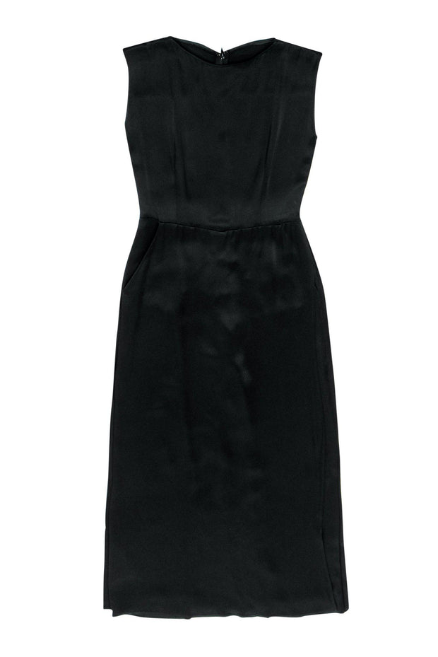Current Boutique-Maison Margiela - Black Silk Jumpsuit w/ Skirt Overlay Sz 0