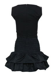 Current Boutique-Maje - Black Lace Sleeveless Drop Waist Dress w/ Flounce Hem Sz 4