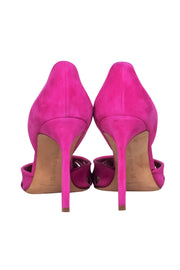 Current Boutique-Manolo Blahnik - Hot Pink Suede Cutout D'Orsay Pumps Sz 8