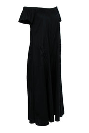 Current Boutique-Mara Hoffman - Black Cotton Off-the-Shoulder Jumpsuit Sz XS
