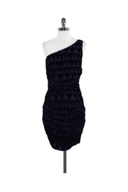Current Boutique-Mara Hoffman - Blue & Black Triangle Print Dress Sz 4