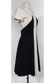 Current Boutique-Marc Bouwer - Black & Cream Flared Dress Sz 8
