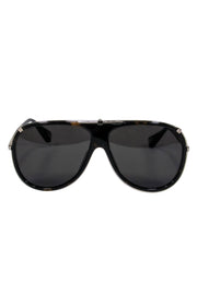 Current Boutique-Marc Jacobs - Black & Brown Tortoise Shell Aviator Sunglasses