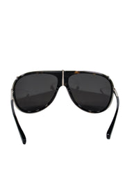 Current Boutique-Marc Jacobs - Black & Brown Tortoise Shell Aviator Sunglasses