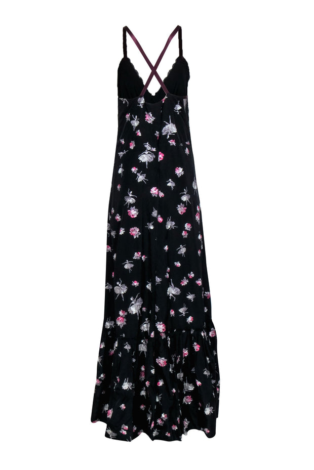 Current Boutique-Marc Jacobs - Black Floral Ballerina Print Maxi Dress Sz 4