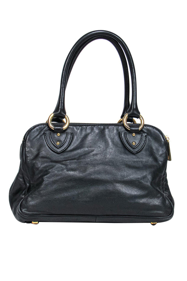 Current Boutique-Marc Jacobs - Black Leather Carryall w/ Gold Hardware