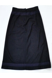 Current Boutique-Marc Jacobs - Black & Navy Wool Long Skirt Sz 8