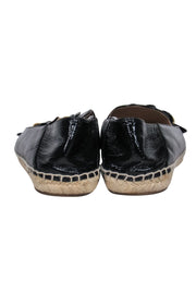 Current Boutique-Marc Jacobs - Black Patent Leather Espadrille Flats w/ Flowers Sz 11