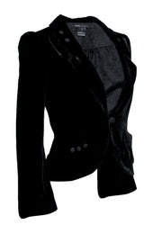Current Boutique-Marc Jacobs - Black Velvet Single Button Blazer Sz 2