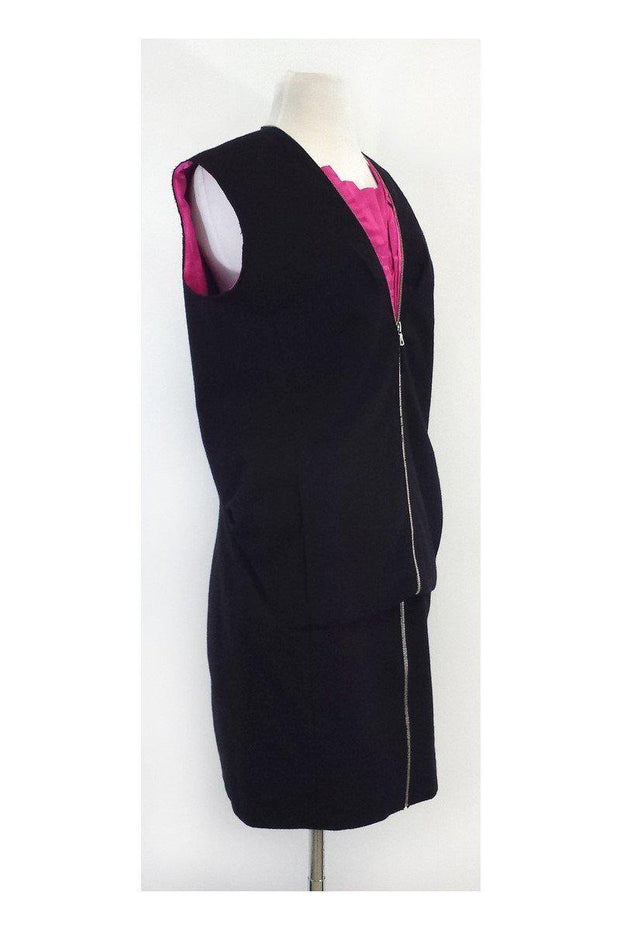 Current Boutique-Marc Jacobs - Black Wool Zip Dress Sz 6