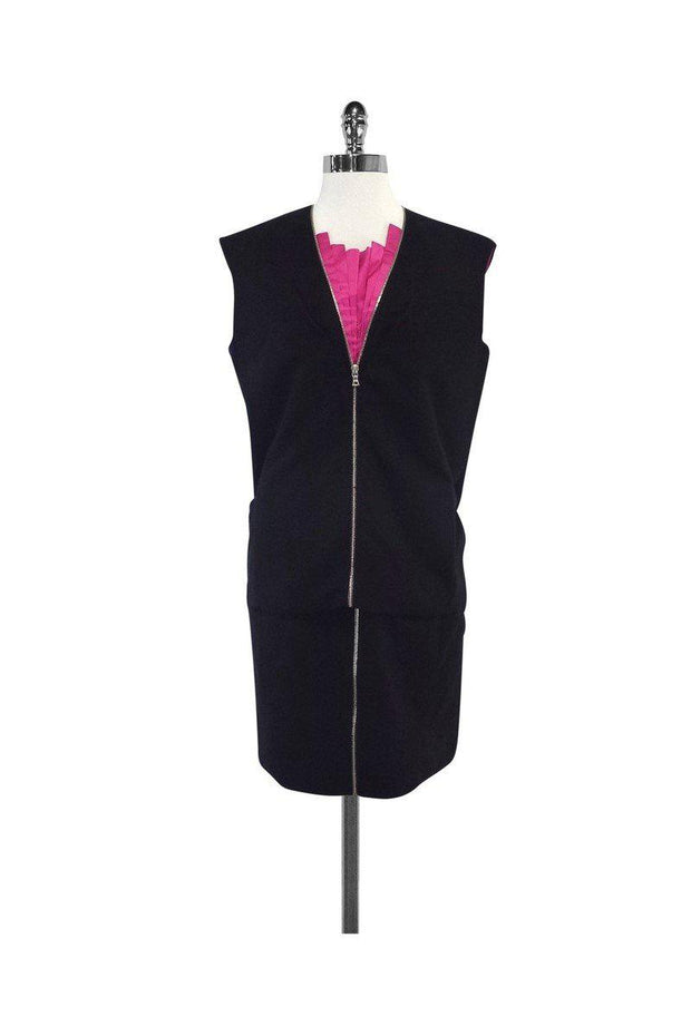 Current Boutique-Marc Jacobs - Black Wool Zip Dress Sz 6