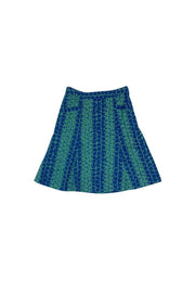 Current Boutique-Marc Jacobs - Blue & Green Floral Print Cotton Skirt Sz 2