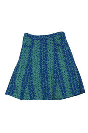 Current Boutique-Marc Jacobs - Blue & Green Floral Skirt Sz 2