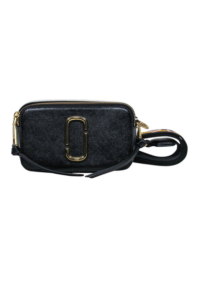 Current Boutique-Marc Jacobs - Colorblock Black, Pink & Gold Snapshot Crossbody