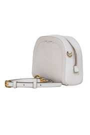 Current Boutique-Marc Jacobs - Cream Textured Leather Domed Crossbody Bag