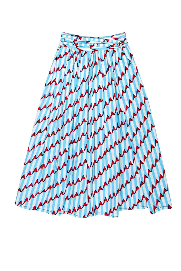 Current Boutique-Marc Jacobs - Geometric Print Cotton Wrap Midi Skirt Sz 0