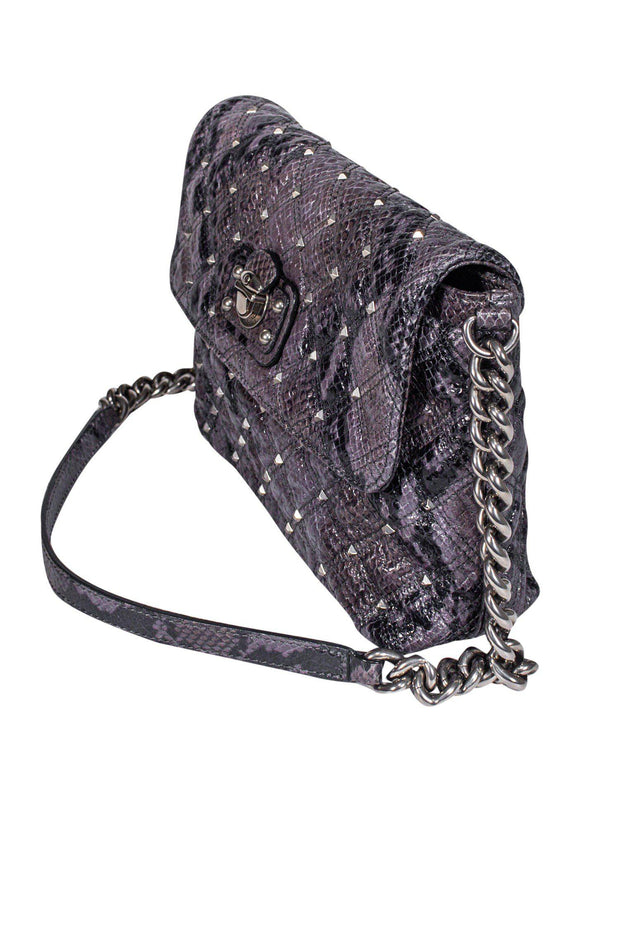 Current Boutique-Marc Jacobs - Gray Snakeskin Quilted Bag w/ Studs