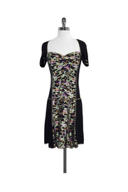 Current Boutique-Marc Jacobs - Multicolor Bird Print Silk Short Sleeve Dress Sz 4