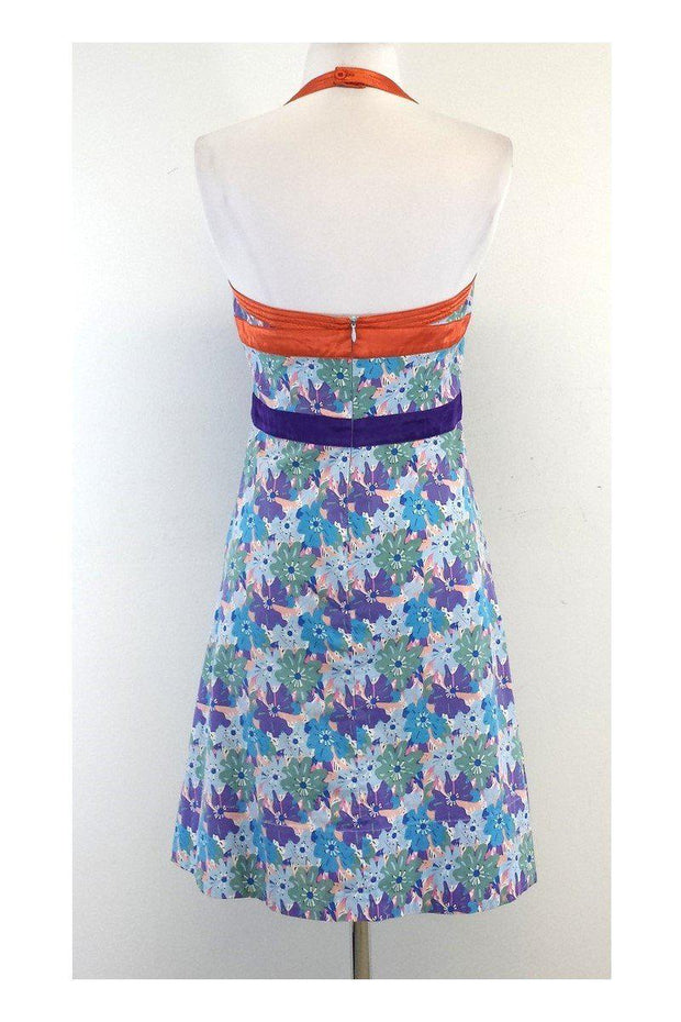 Current Boutique-Marc Jacobs - Multicolor Floral Cotton Halter Dress Sz 6