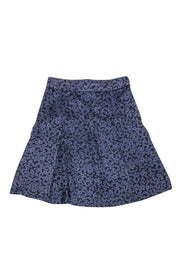 Current Boutique-Marc Jacobs - Navy Silk Floral Skirt Sz 2