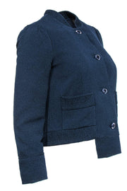 Current Boutique-Marc Jacobs - Navy Textured Button-Front Jacket Sz 0