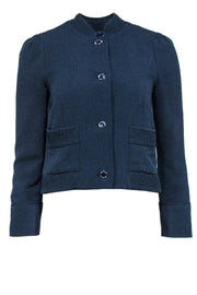 Current Boutique-Marc Jacobs - Navy Textured Button-Front Jacket Sz 0