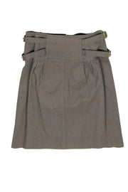 Current Boutique-Marc Jacobs - Olive Green Structured Skirt w/ Buckles Sz 10