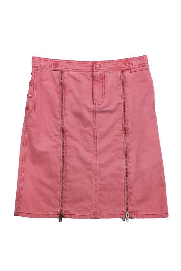 Current Boutique-Marc Jacobs - Pink Button & Zip Cotton Skirt Sz 2