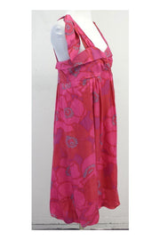 Current Boutique-Marc Jacobs - Pink, Purple & Blue Floral Silk Dress Sz 10