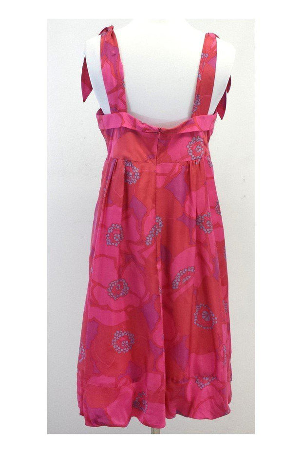 Current Boutique-Marc Jacobs - Pink, Purple & Blue Floral Silk Dress Sz 10