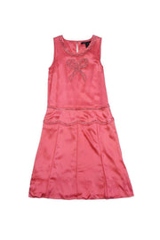 Current Boutique-Marc Jacobs - Pink Rhinestone Silk Sleeveless Dress Sz 2