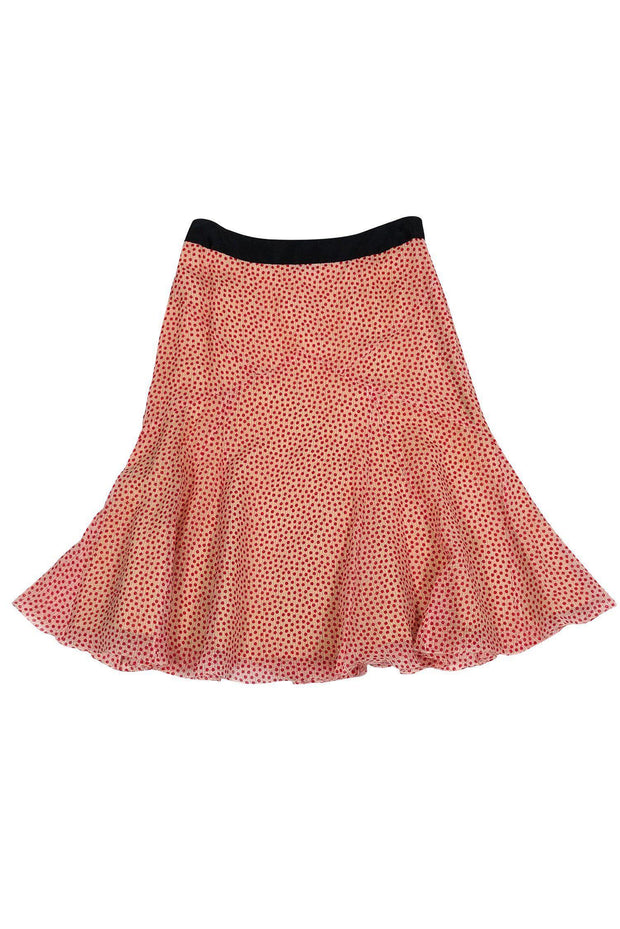 Current Boutique-Marc Jacobs - Red Polka Dot Silk Skirt Sz 2
