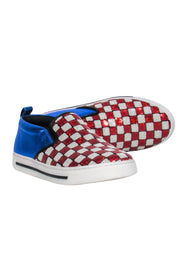 Current Boutique-Marc Jacobs - Red White & Blue Sequin Checkered Slip On Sneakers Sz 8