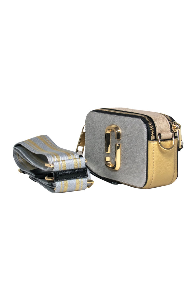 Marc Jacobs - SIlver & Gold Metallic “Snapshot” Crossbody Bag – Current  Boutique