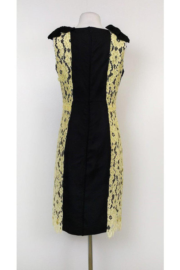 Current Boutique-Marc Jacobs - Yellow & Black Lace Dress Sz 2